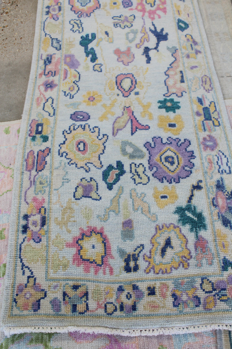 Bebe in the Corner (creamy blue field) - 2.5x20