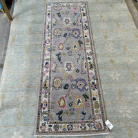 Custom Colorway Modern Oushak Runner 3x9 - Warehouse Sale