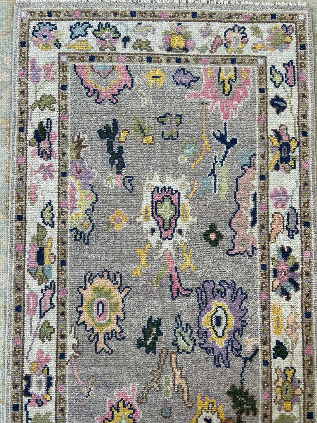 Custom Colorway Modern Oushak Runner 3x9 - Warehouse Sale