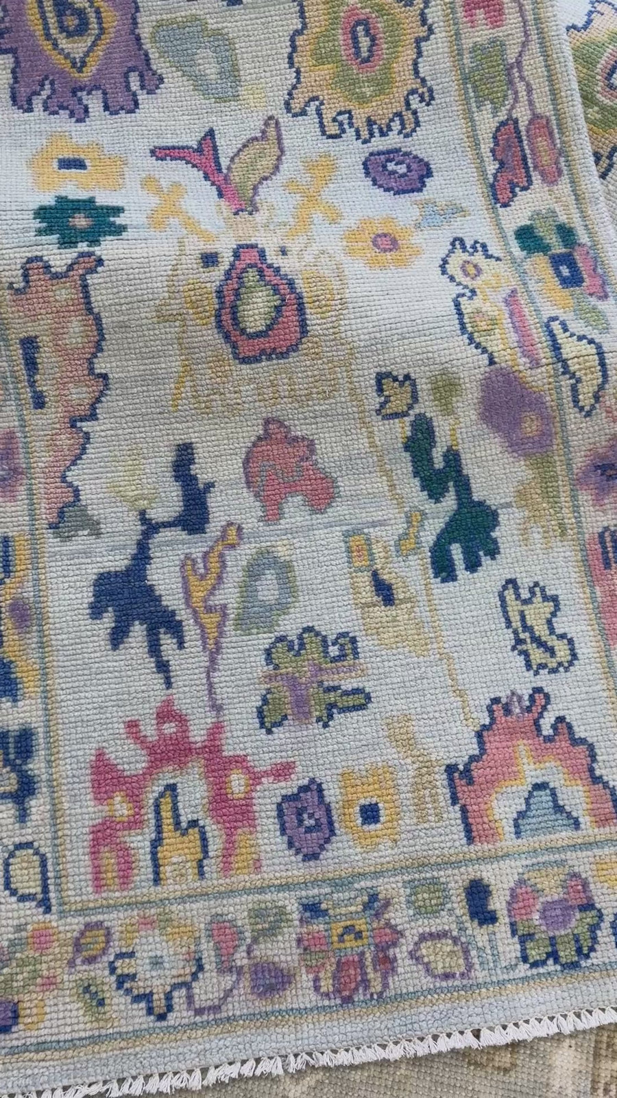 Bebe in the Corner (creamy blue field) - 2.5x20